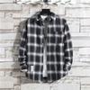 Classical Men Plaid Shirts Long Sleeve Casual Regular Fit Male Tops Autumn Spring