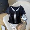 La Chapelle Women's Lace Patchwork T-Shirt
