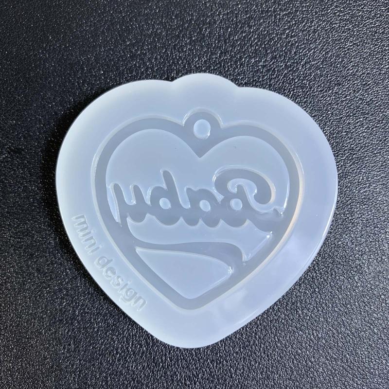 11-styles Love- Keychain Combination Ornament Mold Epoxy Resin Jewelry Mold Resin Casting Pendant Mold Suitable for Diy