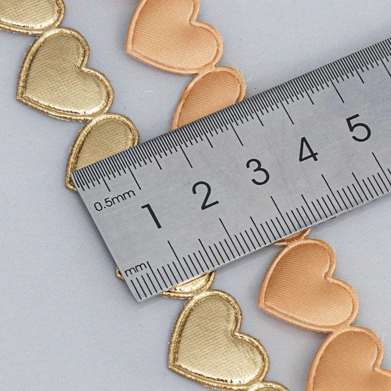 Elegant 1.5cm Heart Polyester Ribbon Flower Ribbon Decorative Materials Peach Heart Ribbon Accessories Gift Boxes Packaging Ribbons Home Decoration