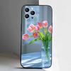 Tulip flower Phone Case For iPhone 17,16,15,14,13,12,Pro,Max,Plus,E,SE4,Air,Mini Black Soft Box