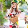 Cesto per Bicicletta per Bambini Bici Scooter Cesti con 2 Cinghie in Pelle Regolabili Staccabile in Vimini a Forma di D Impermeabile Durevole Mano