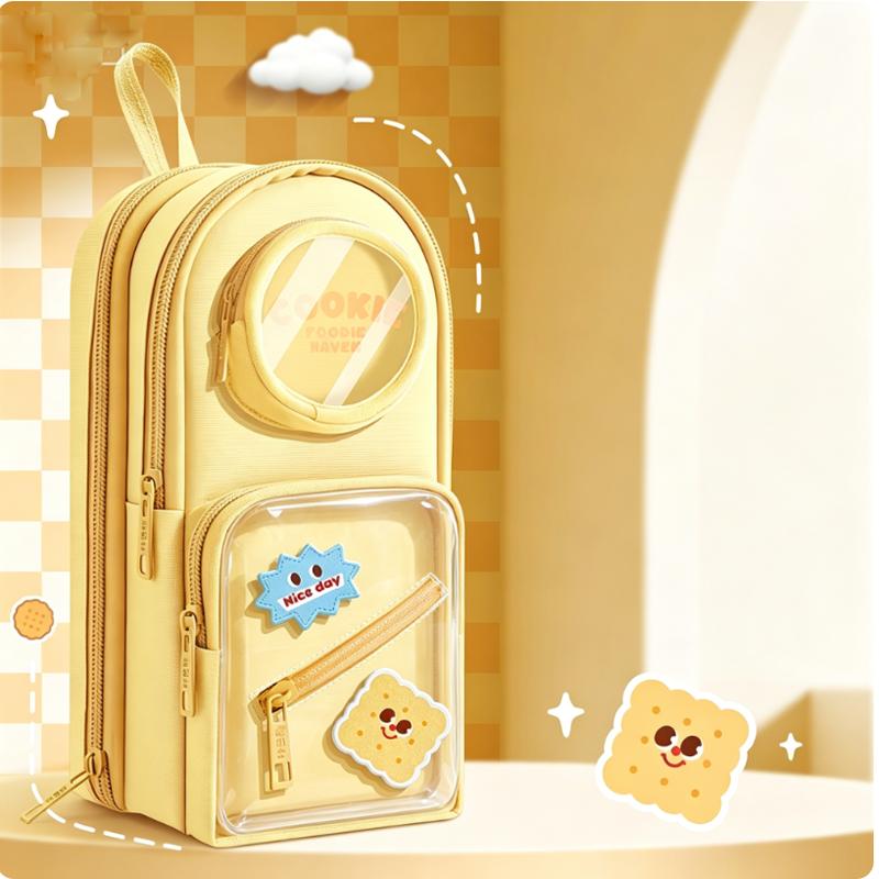 New Cute Multi-layer Large Capacity Pencil Case, Multifunctional Stationery Box for Girls & Kids
