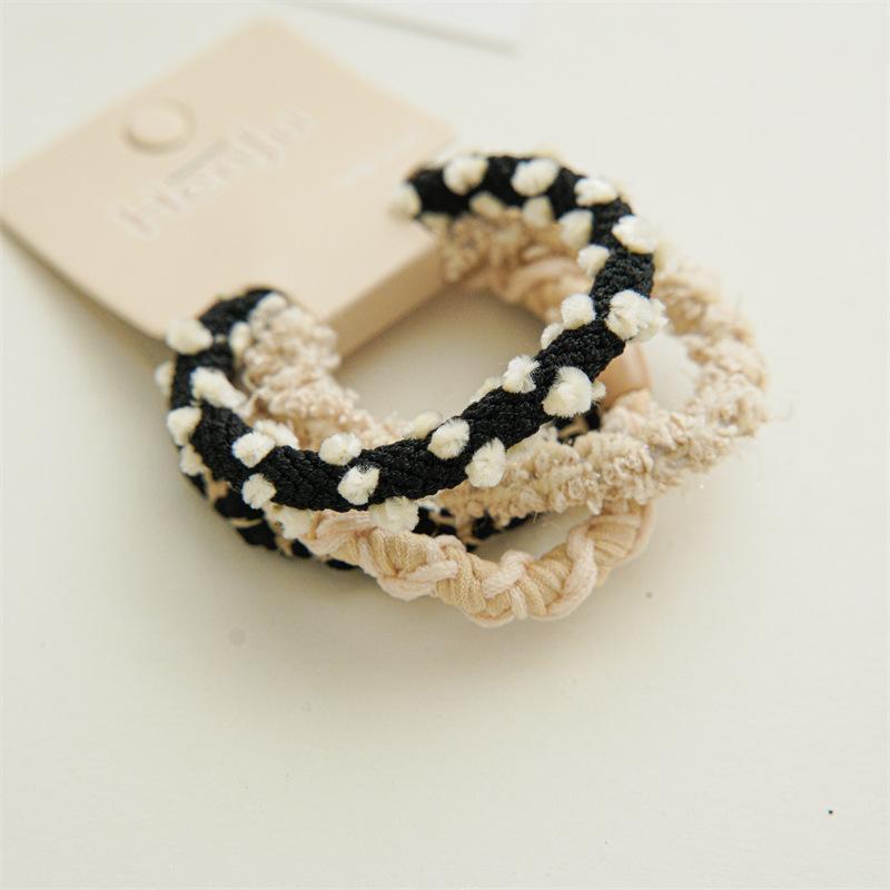 Vintage Coffee Color Rubber Bands For Women Fashion Elastic Hairbands Headbands Ponytail Hair Ropes Hair Loop Girls Hair Accessories