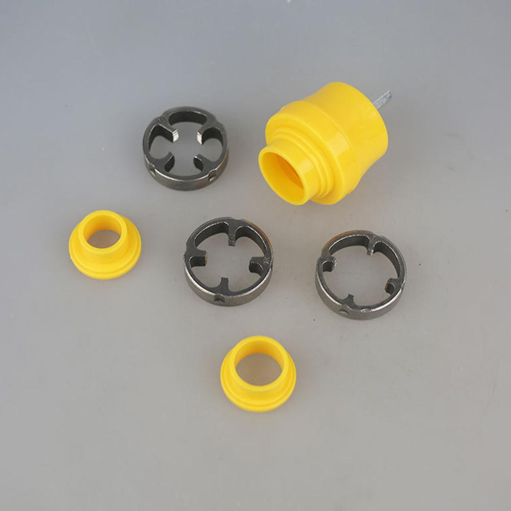 PVC Pipe Threader Kit with 3 Dies 1/2 3/4 1inch PVC Thread Maker Tool Pipe Threader Plumbing Tool for Cutting & Threading