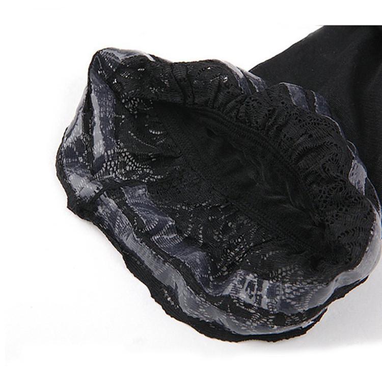 Damen Versuchung Ultra-dünne Spitze Floral Über-dem-Knie Anti-Rutsch Strümpfe