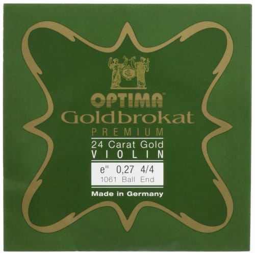 

Gold Brocut Violin String, 4/4 E, 0.27 mm Ball, Premium 24K Gold Plated