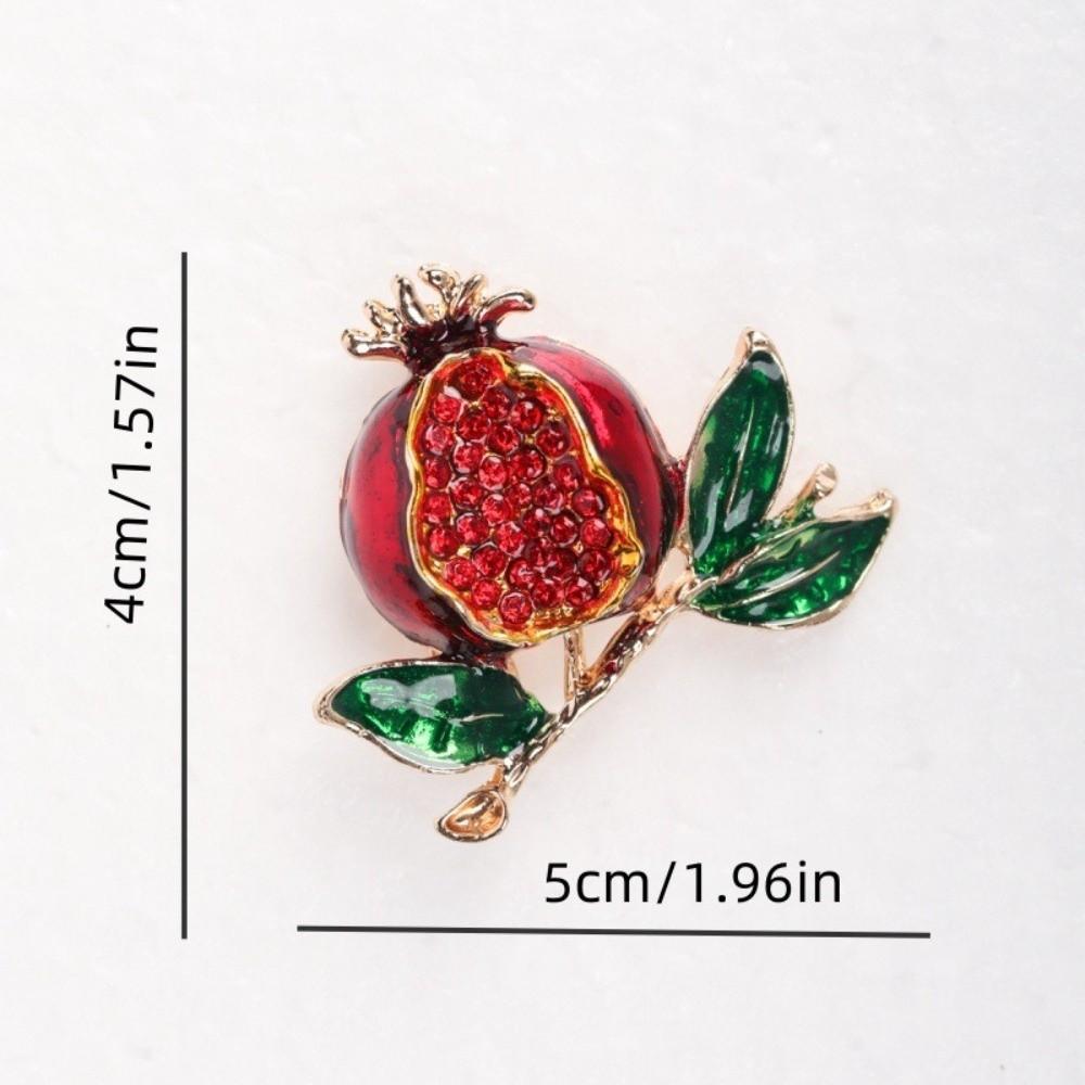 Pomegranate Enamel Fruit Brooch Elegant Fruit Lapel Pin Brooches Jewelry  Dresses Decoration