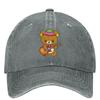 Rilakkuma spelar gitarr Kawaii Denimbasbollkeps Vandring Fiske Truckerkeps Sommar Dam Unisex Casual Soltåliga Basbollkepsar
