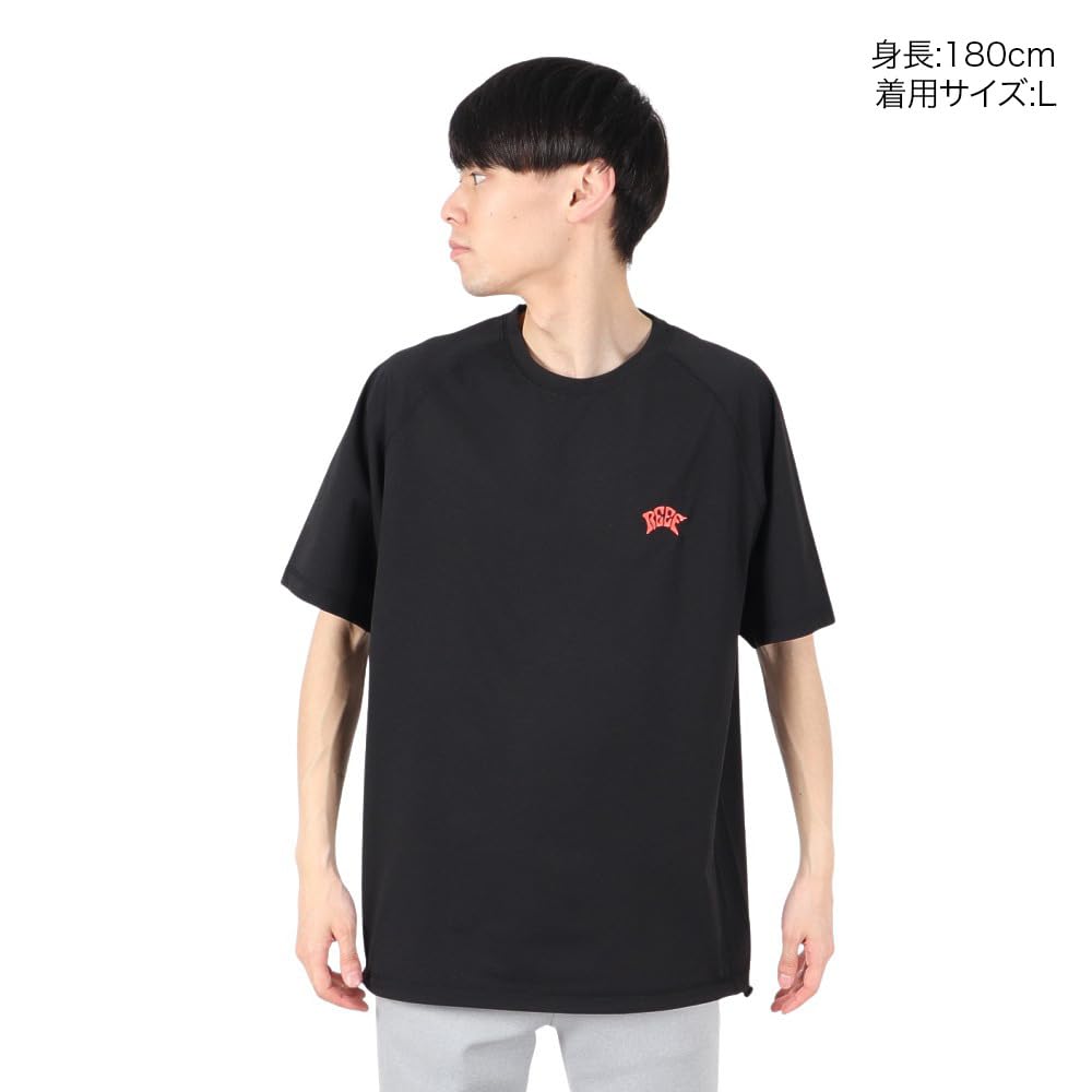 Leaf Men's Black Edition Rash S/S Tee Short Sleeve Shirt, Black (Black)