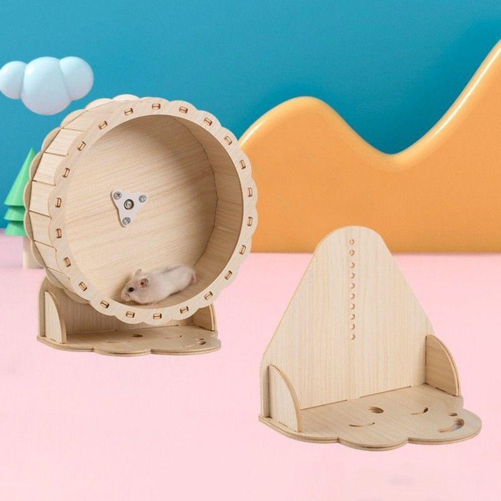 Adjustable Height Hamster Exercise Wheel Wooden Hamster Treadmill For Golden Bear Hamster
