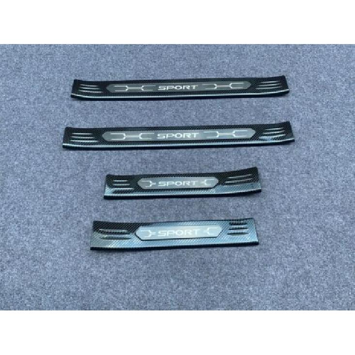 Door Sill Scuff Plate Cover Trim for - Toyota RAV4 Set of 4 Carbon Fiber