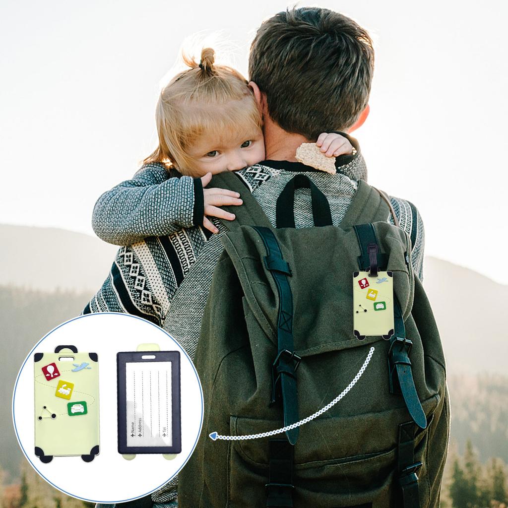 Soft Silicone Luggage ID Holder for Travel