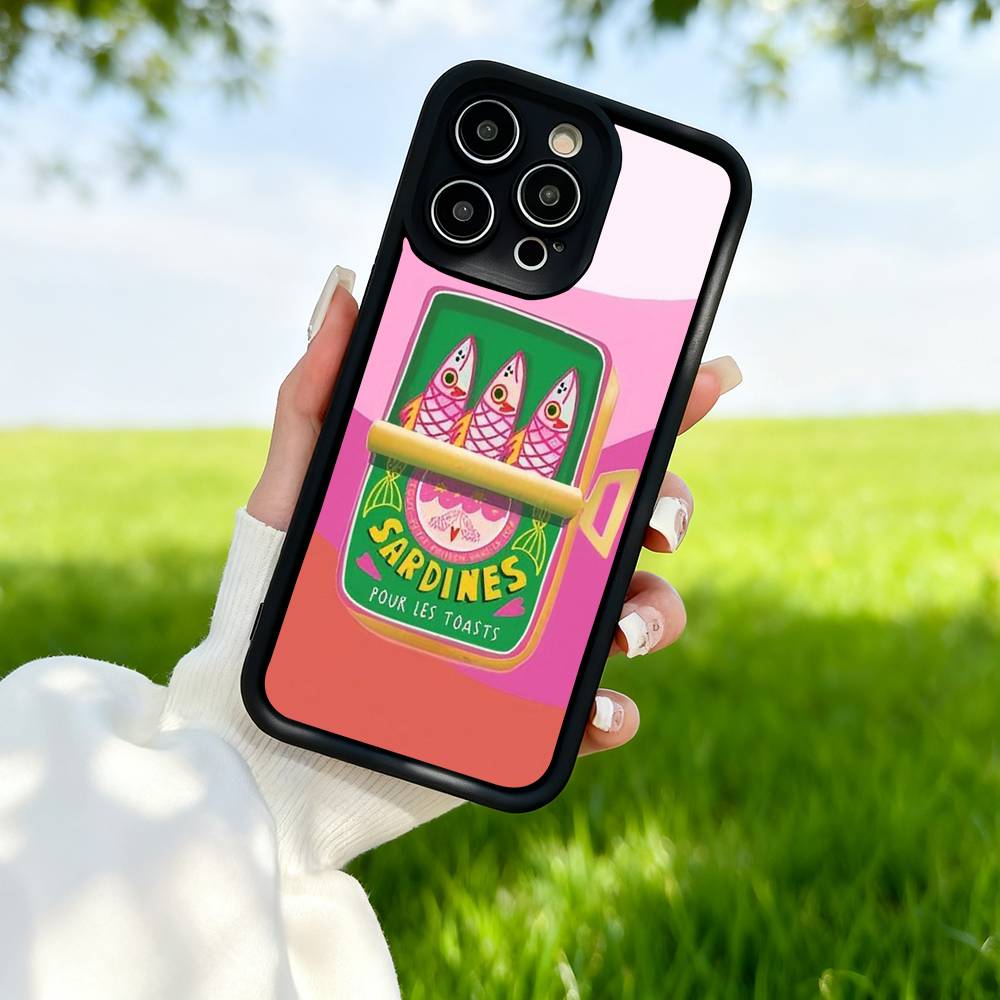 

Sardinas Phone Case For IPhone 13 Case IPhone 11 15 17 12 14 16 Pro Max 16e Shockproof Silicone Cover Soft iPhone 15pro max