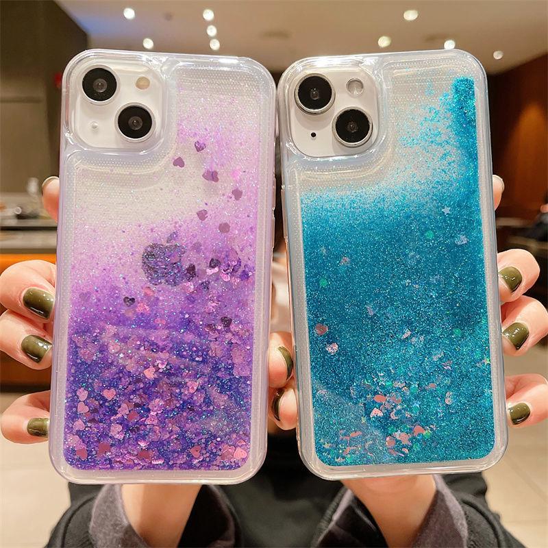 iPhone 16 Glitter Liquid Sand Drop-Proof 15Pro Max Protective Case for Apple 14/17