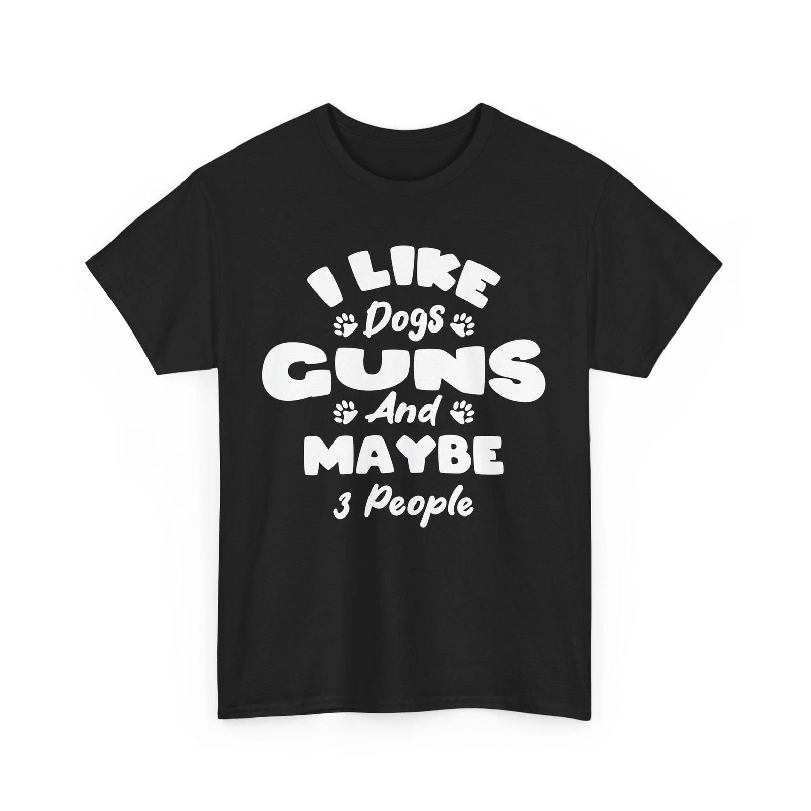 I Like Dogs Guns TShirts | Handgun Enthusiast Tee | Tactical Shooter Shirt 2XL