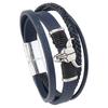 EMU new product personalized fashion hand-woven leather bull skull magnetic bracelet bracelet bracelet