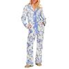 Women's Long-Sleeve Home Wear Digital-Printed Pajamas Set