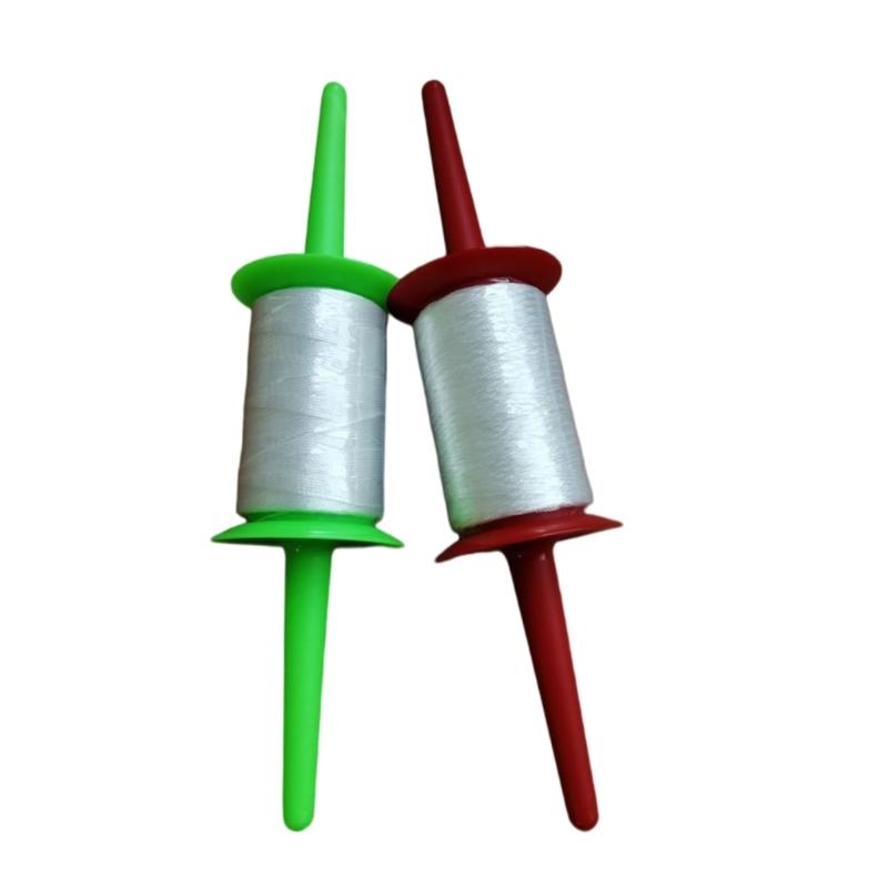 3PCS Ergonomic Kites Line Spool 150M Heavy Duty Polyester Thread AntiSlip Grip Kites String Reel for Family Activity