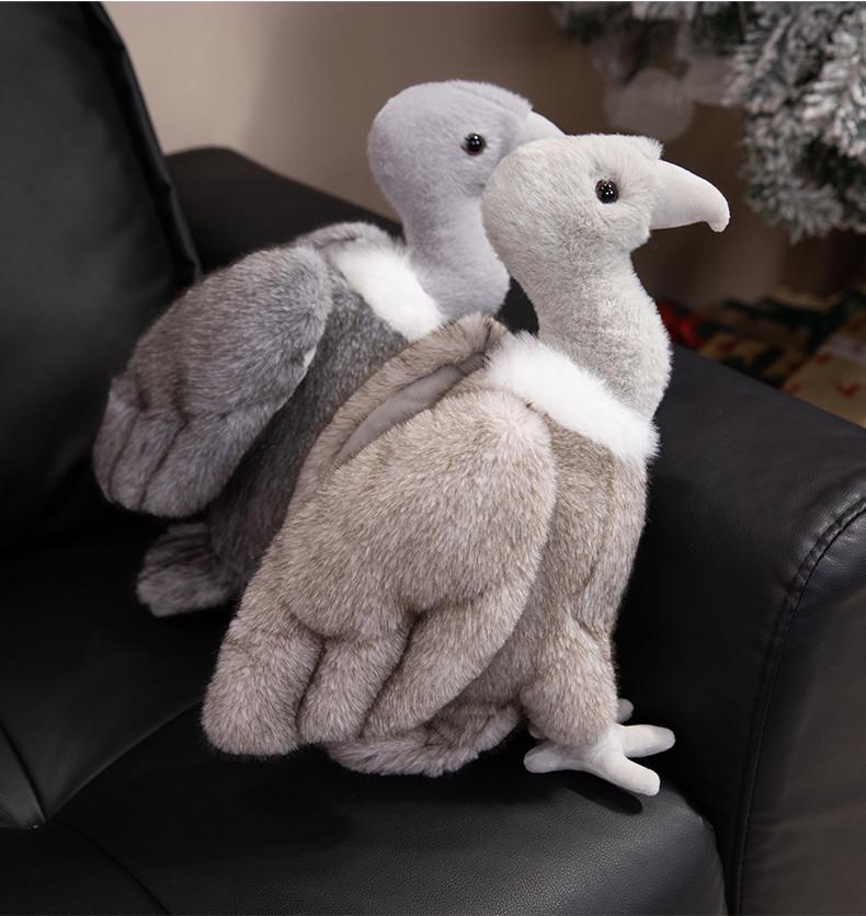 Realistische Geier Vogel Plüschtier Puppe Ornament - Lustiges Geschenk für Kinder