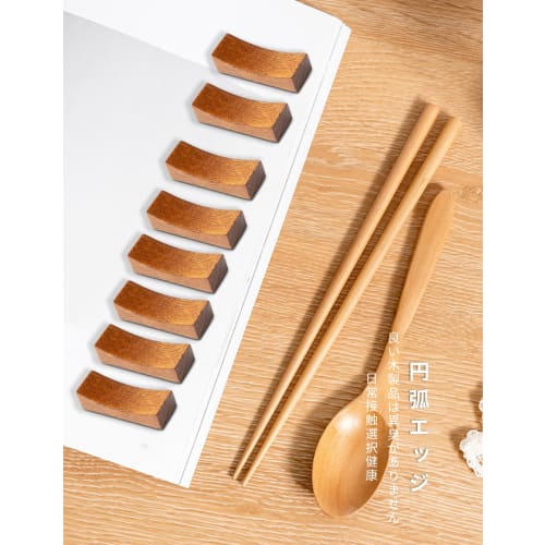 Happykau Hölzerne Essstäbchenablagen, Set mit 8 Stück, Essstäbchenständer, Essstäbchenkissen, Stilvolle Besteckablagen, Japanisches Geschirr, Geeignet für Gasthöfe, Restaura