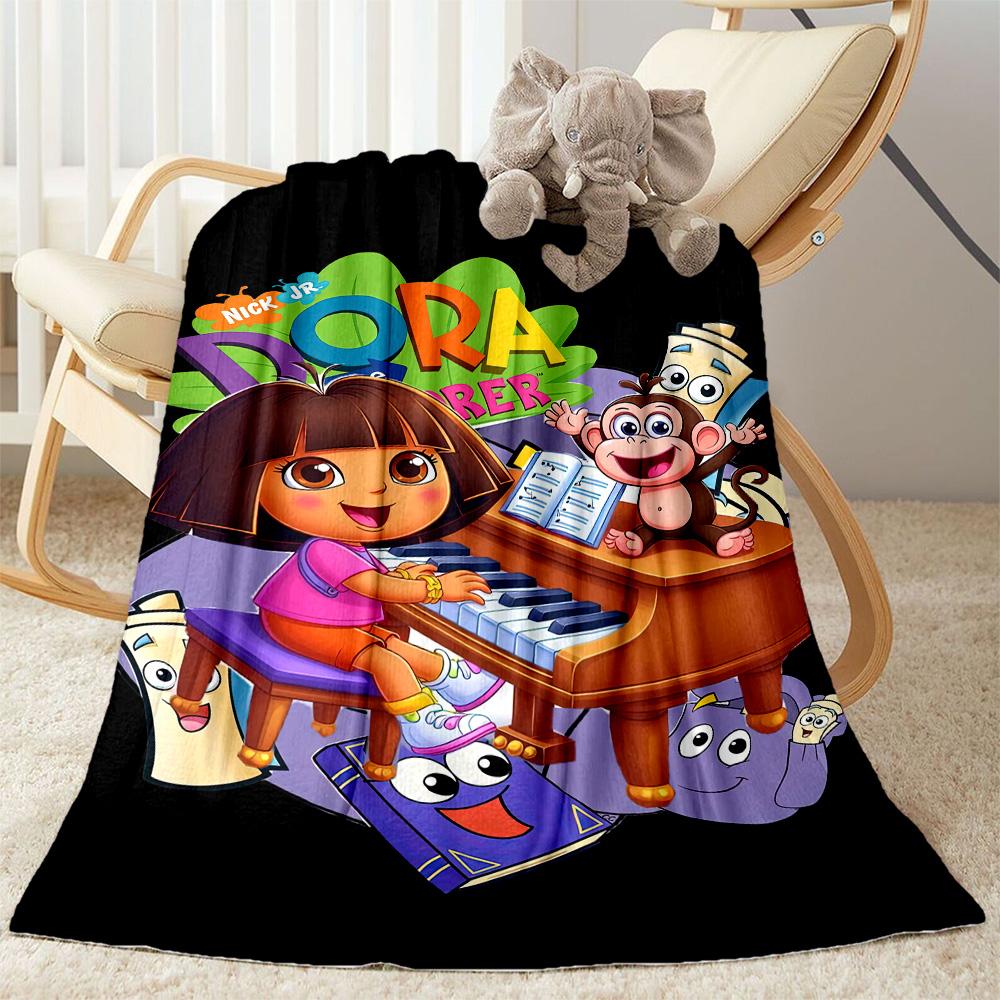 Dora Explorer Blanket Soft & Cozy Suitable for Office Picnics Chair Four Seasons Universal Playful Design Perfect Gift for Relatives and Friends