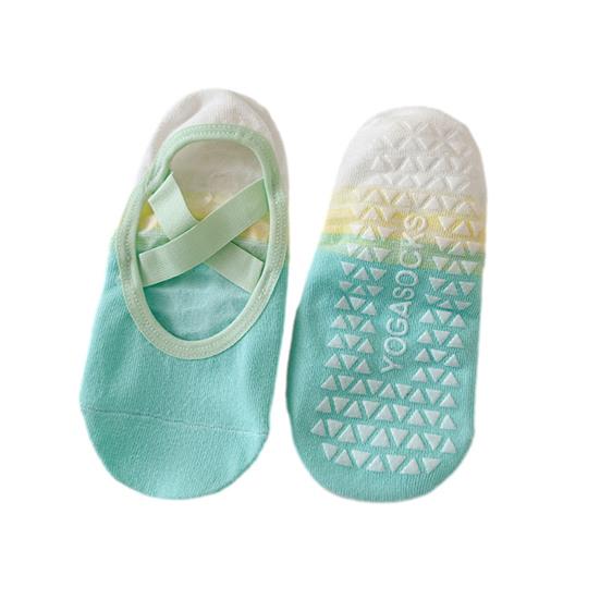 

Градиентные носки No Show для женщин с силиконовым захватом, противоскользящие носки для йоги, низкие мятный зеленый/белый