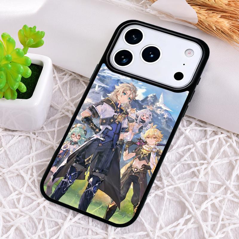 Genshin Impact Albedo Phone Case for iPhone 17 Air 16 15 11 12 14 13 Pro Max Shockproof Cover