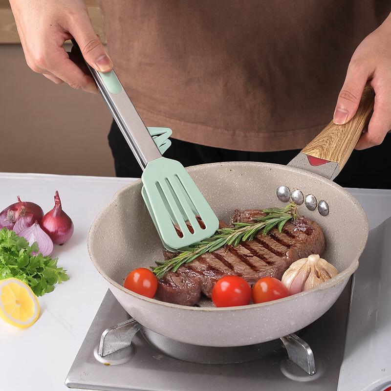SMVP Multifunction Silicone Slotted Food Tongs