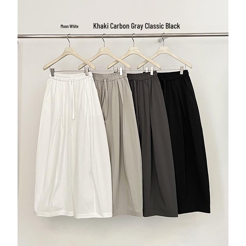 MMC DITION Women s Casual Wide Leg Pants - Elastic Waist, High-End, Loose Fit for Spring/Summer 2026 One Size