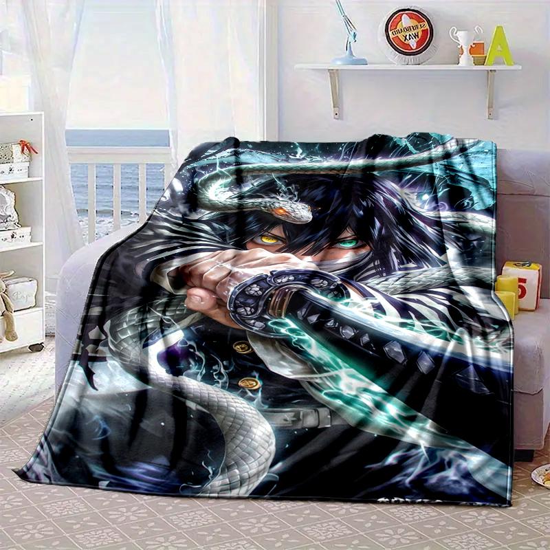 Anime Slayer Adventure Blanket Flannel Blanket for Bed, Sofa, Camping, Hiking, Picnic Essentials, Gift for Family Fan Gifts