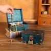 Box Jewelry Wooden With Lock Vintage Desktop Organizer For Home Decor Office