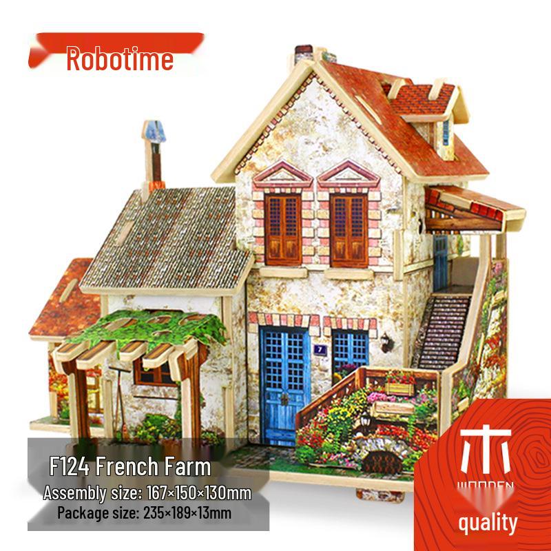 

3D Деревянный Пазл - DIY Модель Сборки Коттеджа для Детей