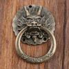 2 stk Antikk Bronse Dragehode Håndtak Gammel Kinesisk Stil Vintage Skufferinger Skapdør