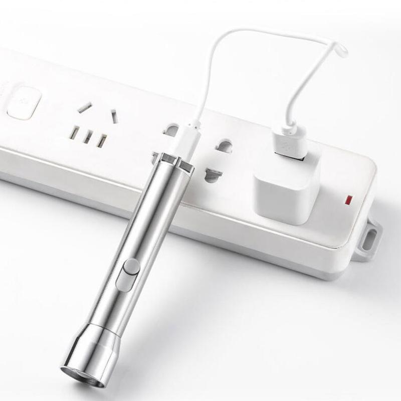 hot! Portable Mini Led Flashlight Torch 0.5w 200mah Usb Rechargeable Infrared Projection Light Funny Cat