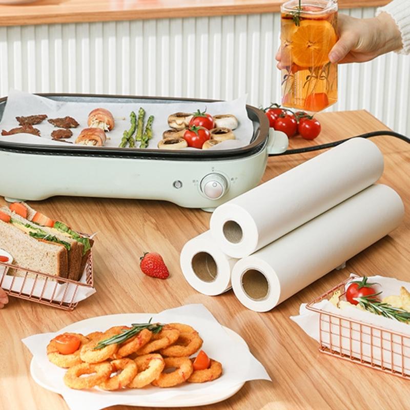 Keksblech Backpapierrolle 30 cm breit Antihaft Backpapier für Dessertzubereitung Brotteig und Lebensmitteltrennung