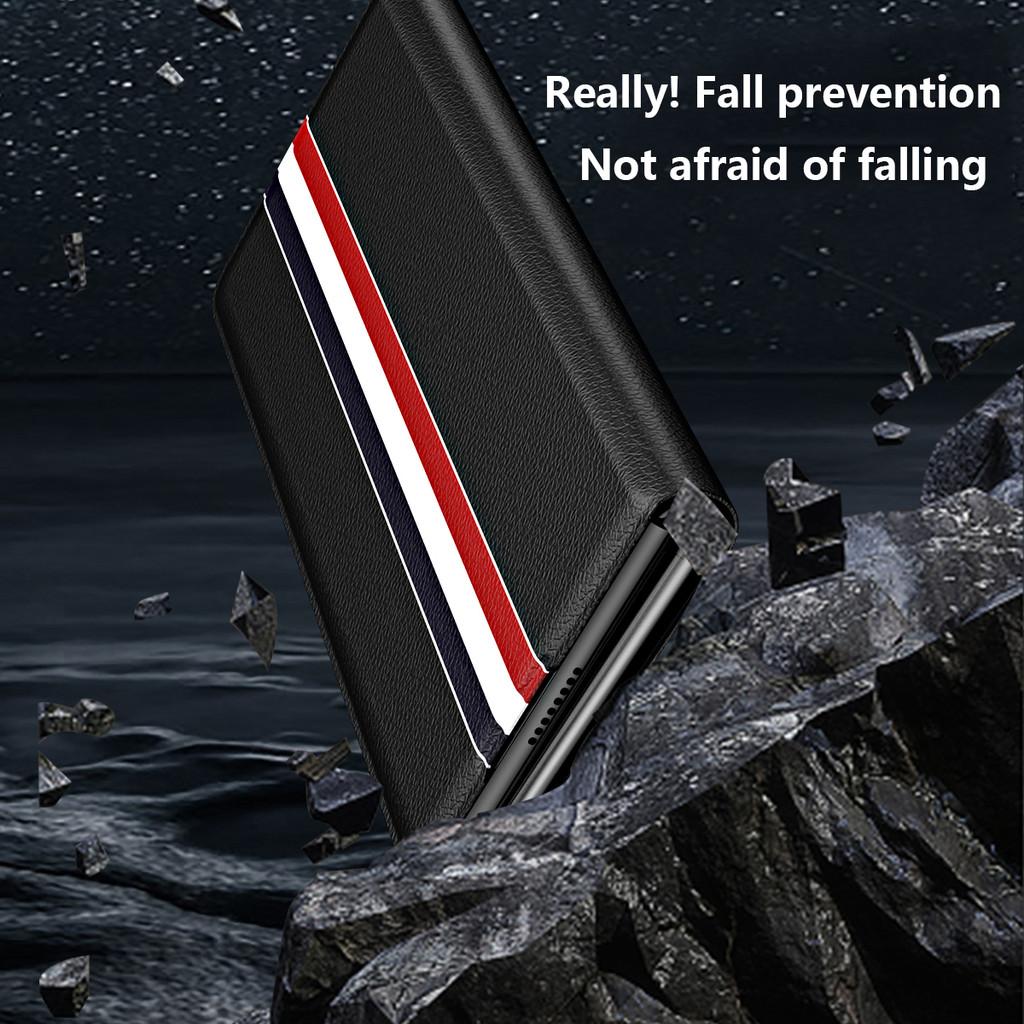 For Samsung Galaxy Z Fold 7 5G Luxury PU Leather Card Slot Wallet Bracket Phone Case Full Protection Shockproof For Galaxy Z Fold 6 5 4 3 2 Case