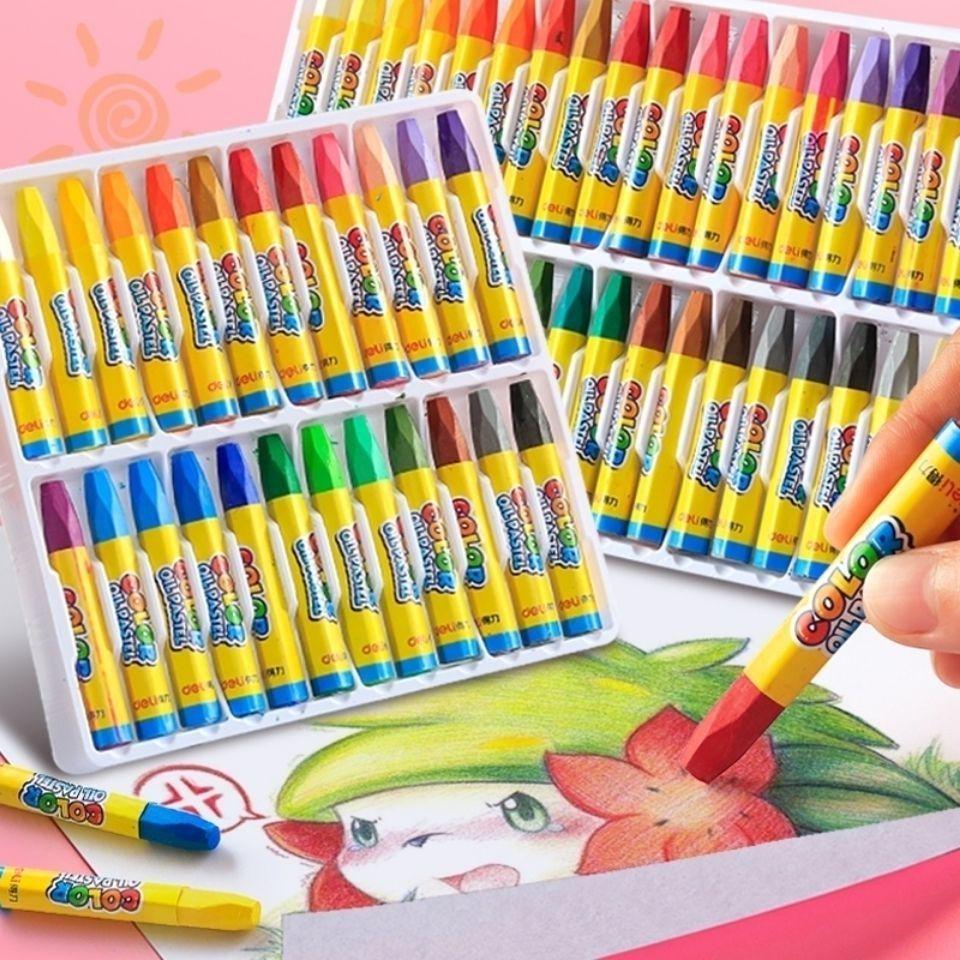 Oil Pastel Crayons and Drawing Pens Set for Kids and Students - Available In 12, 18, 24, or 36 Colors