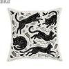 2D Flat 1pc Cat Pillowcases Black Throw Pillow Covers One Sided Printing Without Pillow Inserts Sofa
