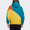 Adidas Originals Trefoil Windbreaker With Logo Print And Color Block Men Jackets Energy-Duck-Green H46705