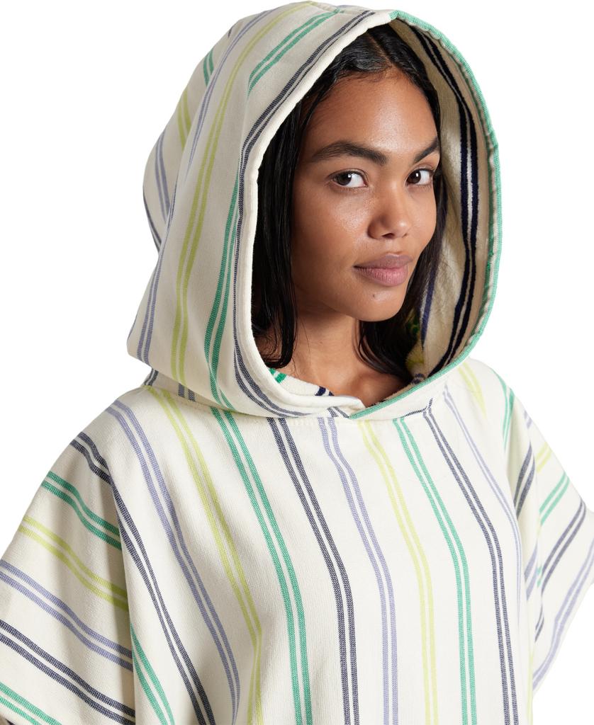 Poncho Cambio con Cappuccio Arena Burro - Verde Morbido 007461/100 Taglia Unica
