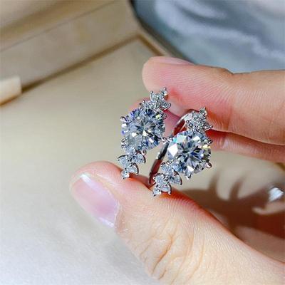 Berlin Love Letter Moissanite Ring: D Color, Elegant, Light Luxury Women's Diamond Ring