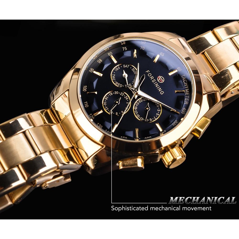 Forsining Mechanické hodinky Pánská móda Casual Multifunkční automatické mechanické hodinky