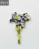 New Enamel Pin Flower Perennial / Bunch Spring Summer Metal Pin Gift Birthday 1 Piece