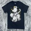 Vintage Popeye Shirt Herren S Schwarz Der Seemann Poker Rap Gangster Y2K T-Shirt