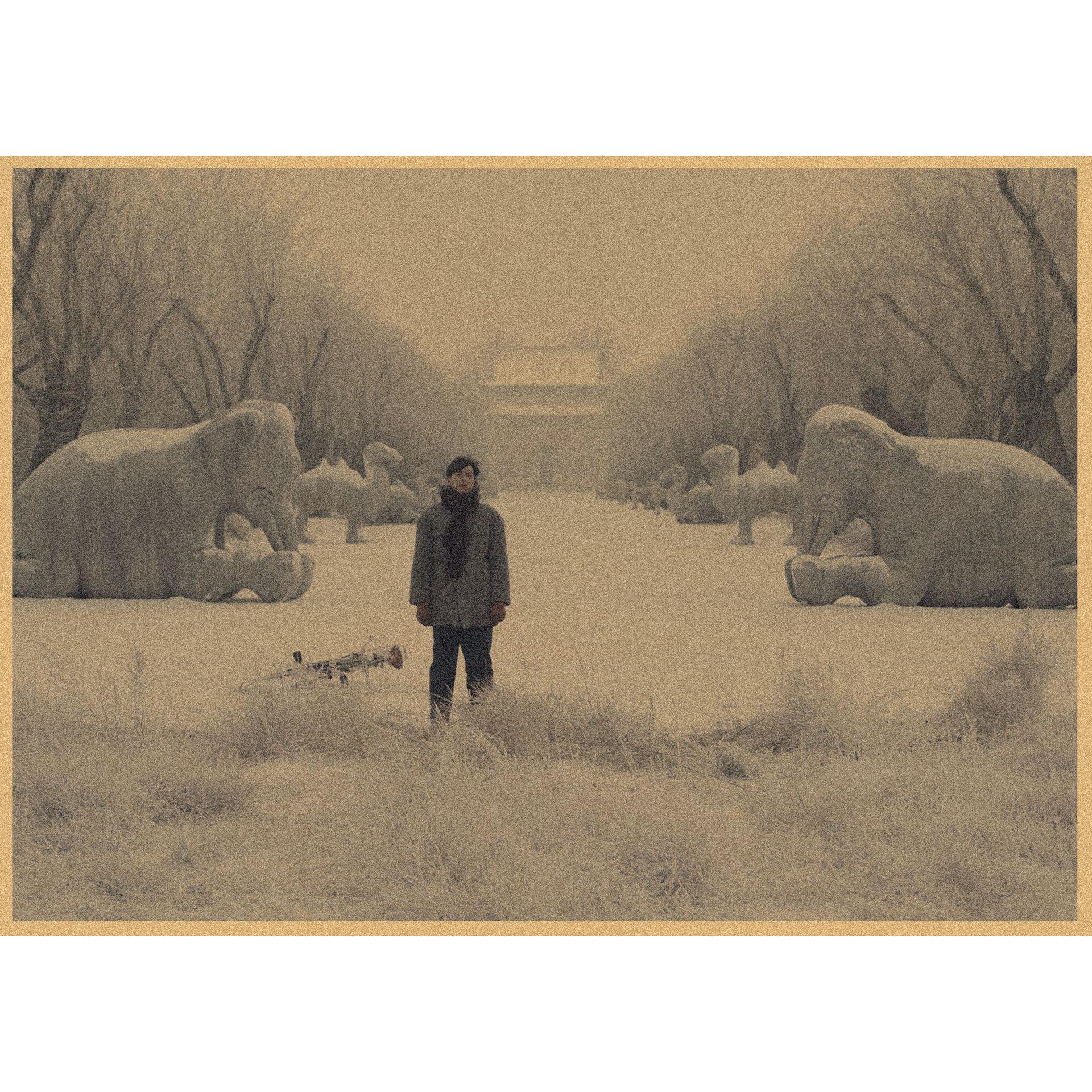 

Retro 1980s Love Story Movie Poster Wall Art - Li Xian Design on Kraft Paper 29.7X42cm