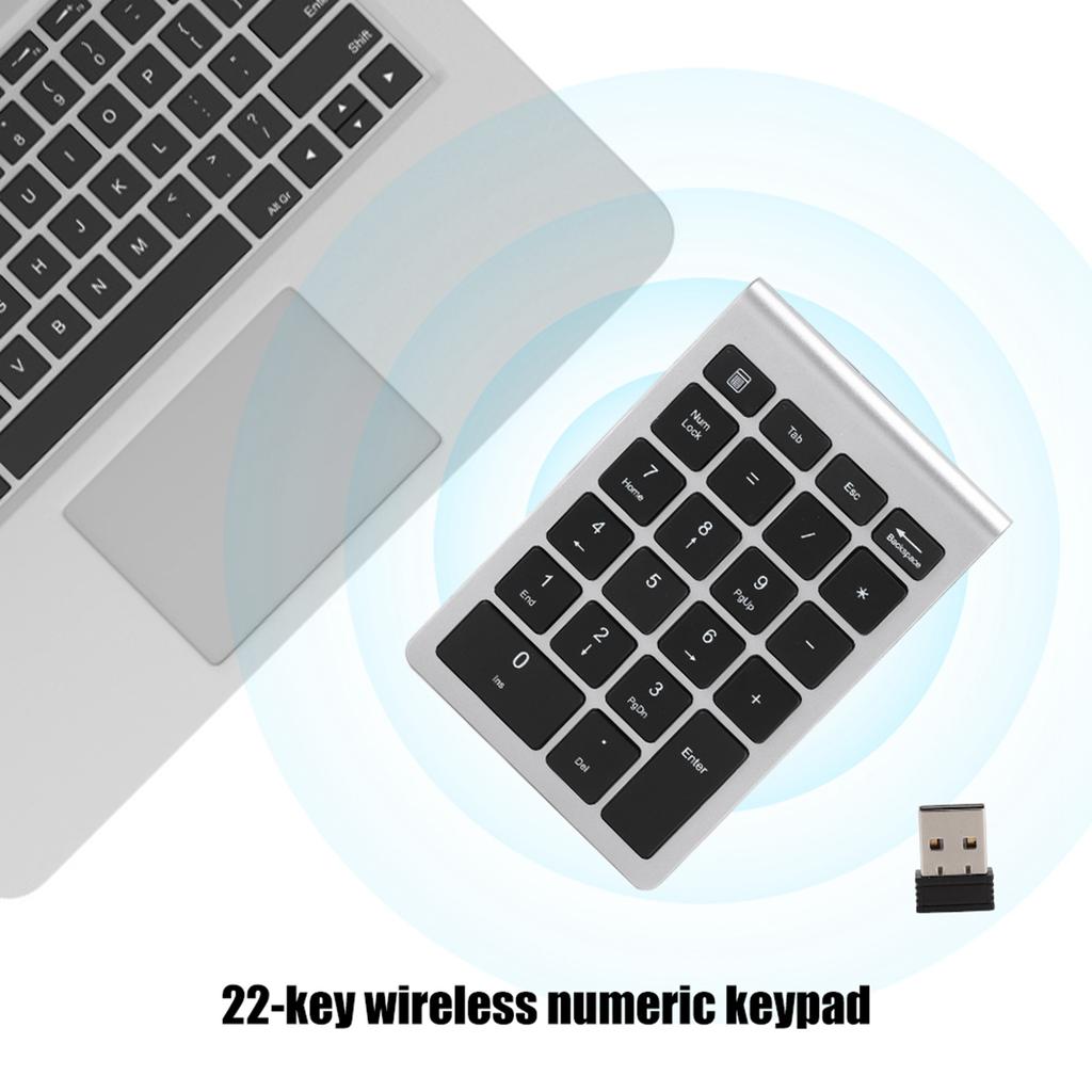 RF304 22 Keys Numeric Keypad USB 2.4G Wireless Mini Keyboard with Receiver