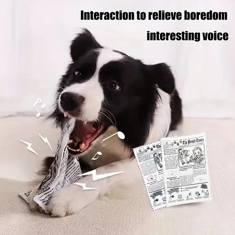 Simulated Squeaky Dog Toys Newspaper Shaped Pet Chew Toys For Small Breeds And Puppies Interactive Pet Dog Sound Toy