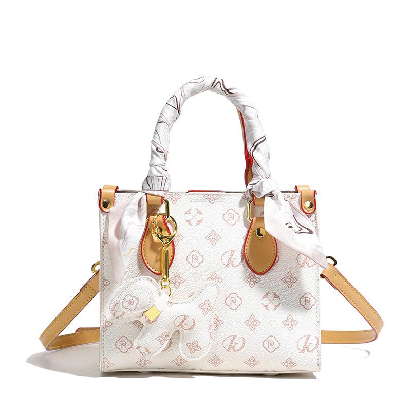 Vintage Print Cross-Border Women's Shoulder Tote - 2025 Niche Design for Middle-Aged Moms