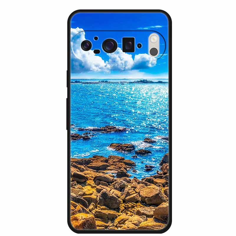For Google Pixel 9 Pro XL Case 9Pro Coque Black Silicone Soft Phone Case For Google Pixel9 Pro Pixel 6 7 8 Pro Back Cover Case